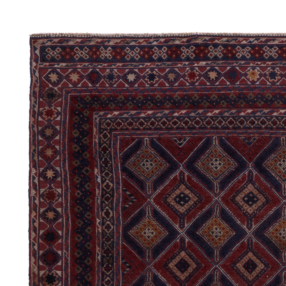 Kelim Teppich - Oriental quadratisch  - 177 x 157 cm - dunkelrot