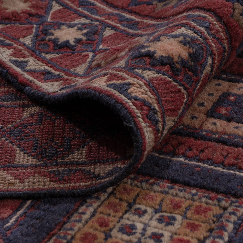 Kelim Teppich - Oriental quadratisch  - 177 x 157 cm - dunkelrot