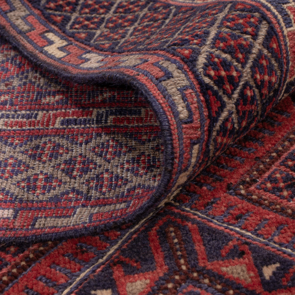 Kelim Teppich - Oriental - 196 x 141 cm - dunkelrot