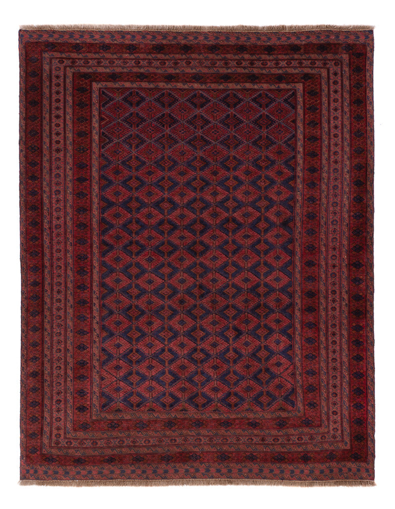 Kelim Teppich - Oriental - 200 x 156 cm - dunkelrot
