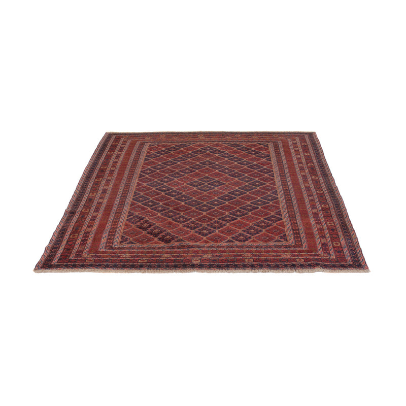 Kelim Teppich - Oriental quadratisch  - 187 x 161 cm - dunkelrot