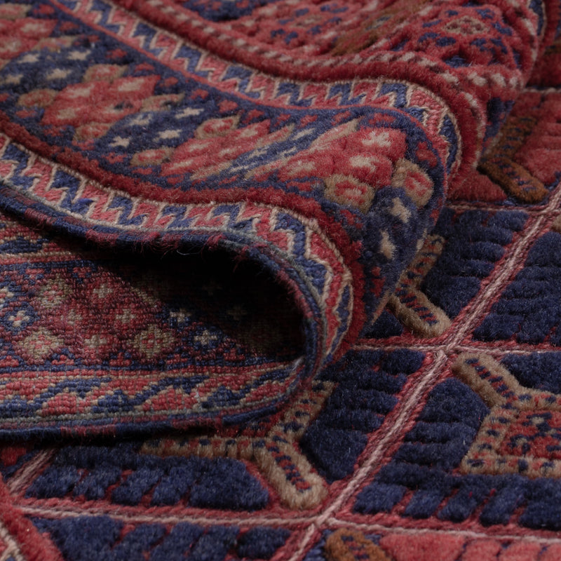 Kelim Teppich - Oriental quadratisch  - 178 x 160 cm - dunkelrot