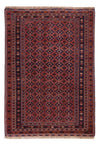 Kilim afgano Tappeto 141x201cm - Rettangolo / Rosso scuro / 141 x 201 cm Rettangolo