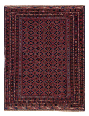 Kelim Teppich - Oriental - 202 x 155 cm - dunkelrot