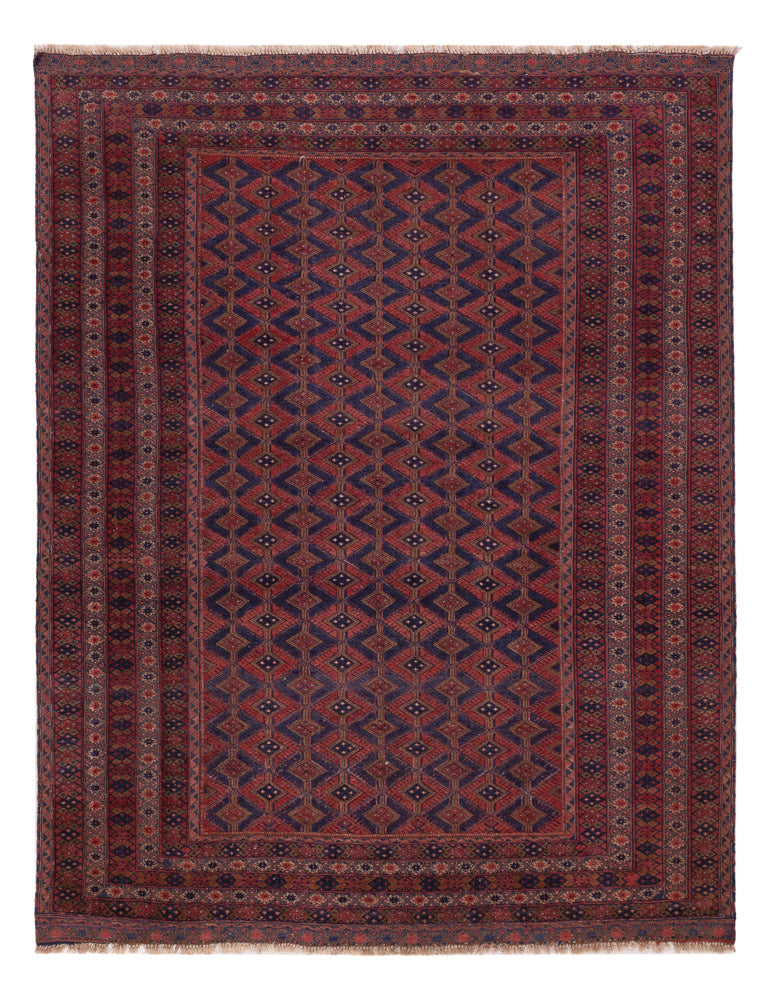 Kelim Teppich - Oriental - 193 x 146 cm - dunkelrot