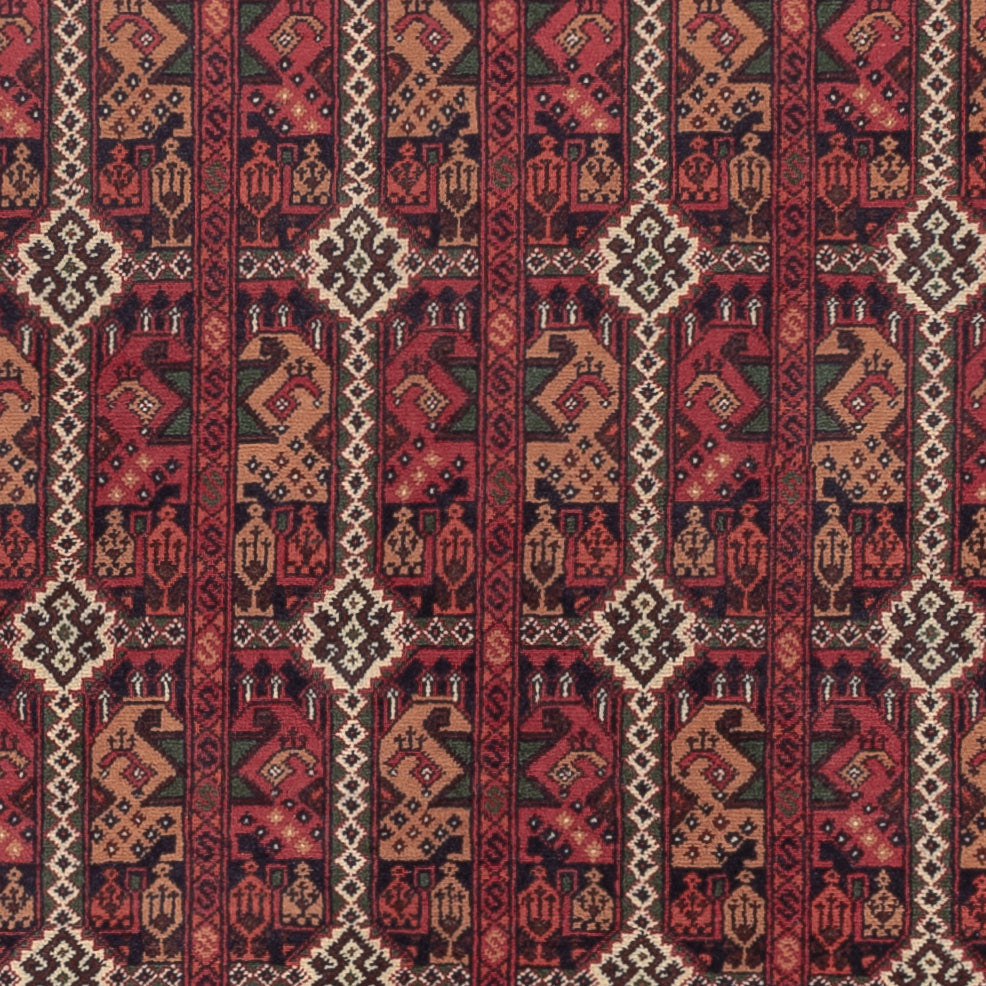 Afghan Teppich - Royal - 283 x 193 cm - dunkelrot