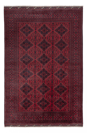 Afghan Teppich - Kunduz - 298 x 200 cm - dunkelrot