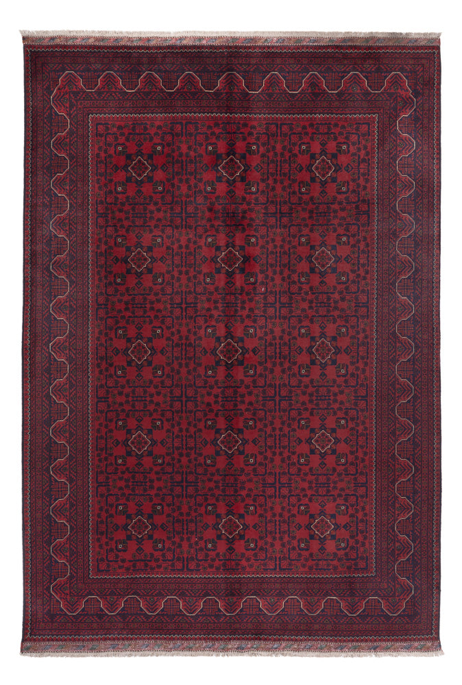 Tappeto afgano - Kunduz - 300 x 202 cm - rosso scuro