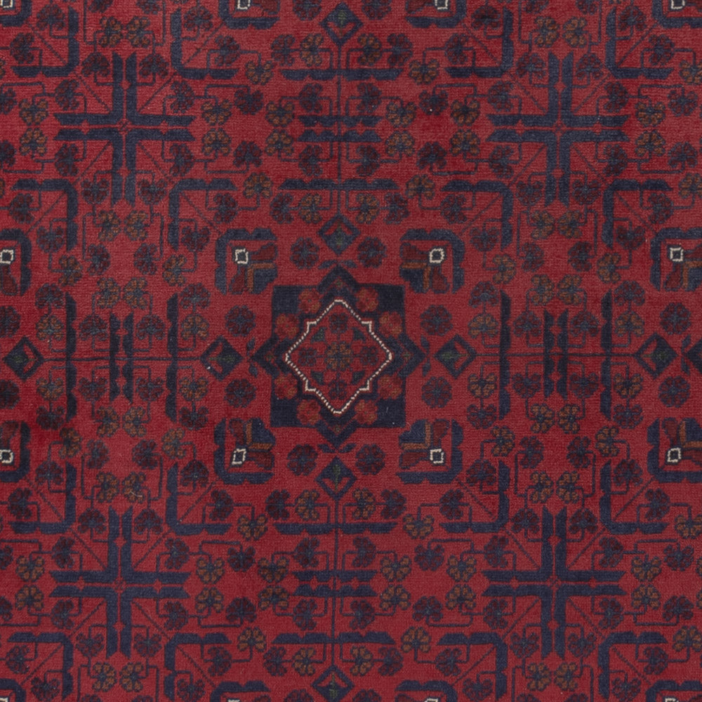 Tapis afghan - Kunduz - 307 x 197 cm - rouge foncé