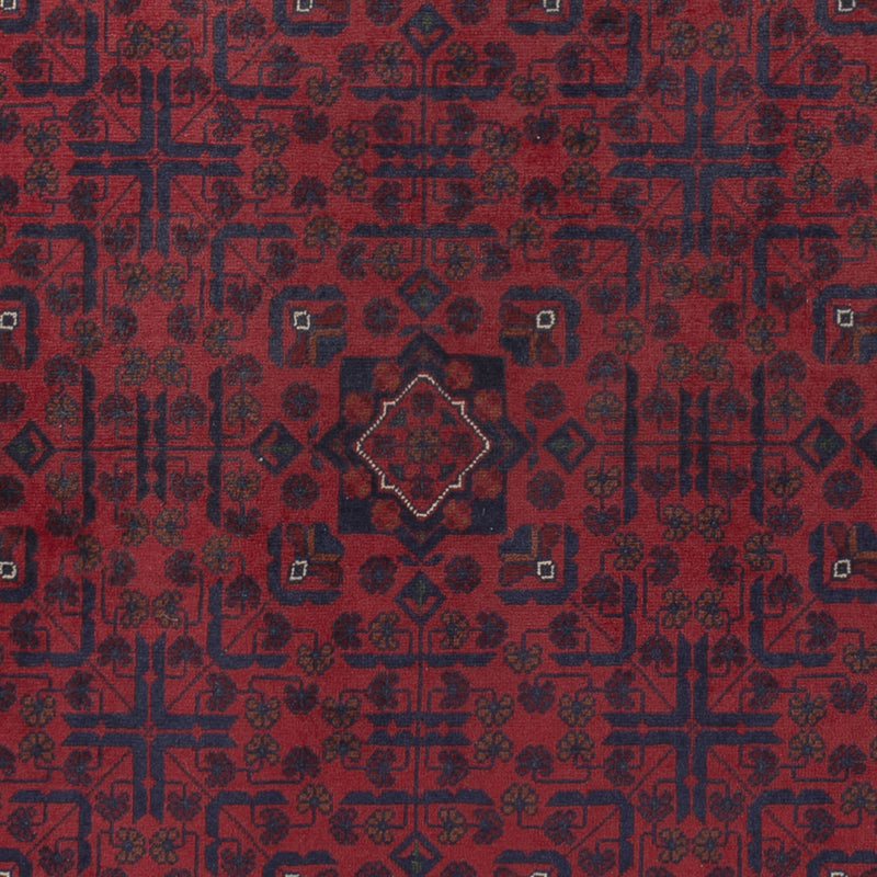 Tapis afghan - Kunduz - 307 x 197 cm - rouge foncé