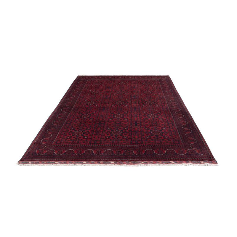 Tapis afghan - Kunduz - 307 x 197 cm - rouge foncé