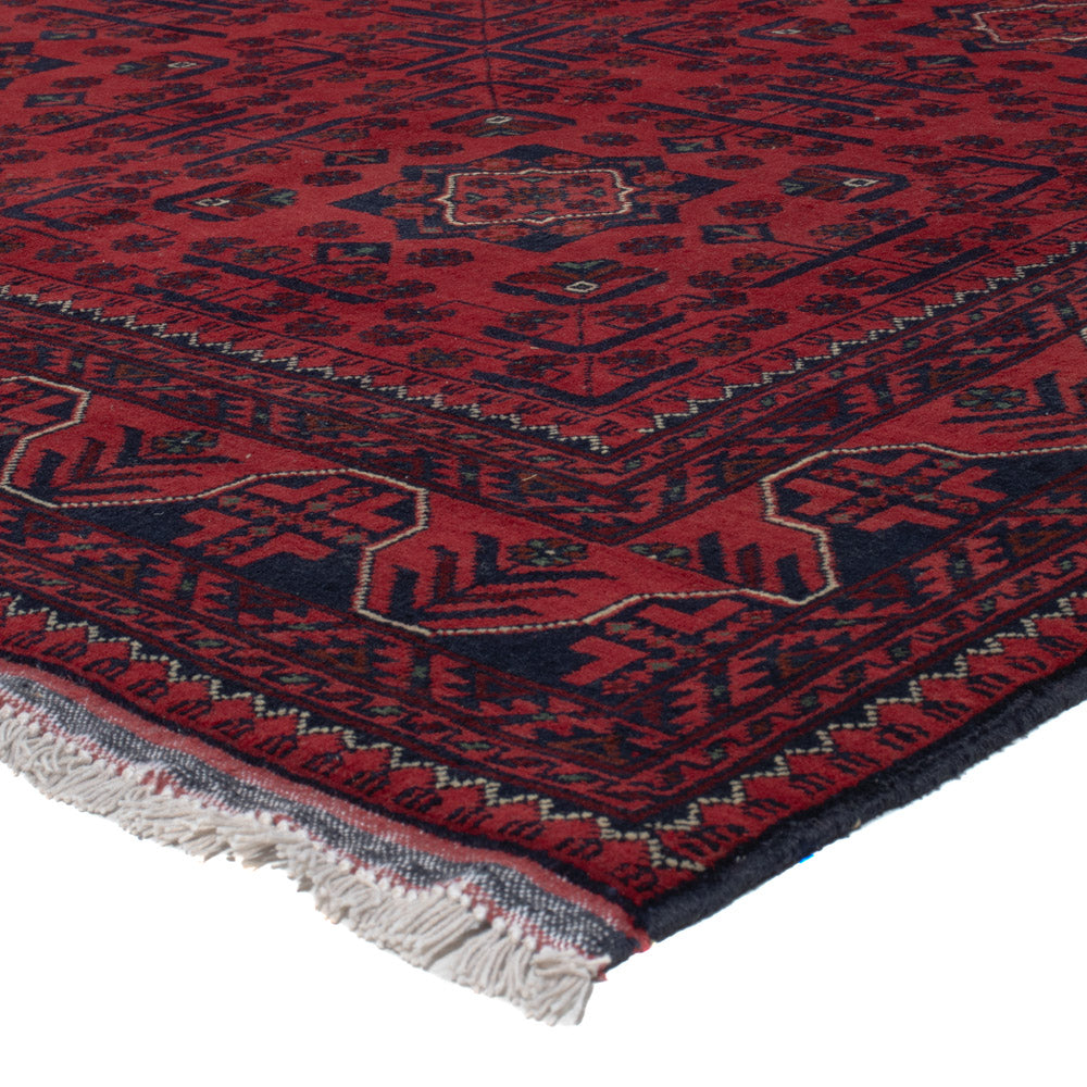 Afghan Teppich - Kunduz - 292 x 203 cm - dunkelrot