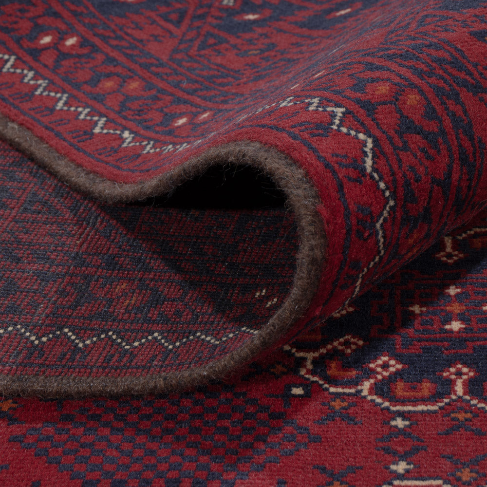 Afghan Teppich - Kunduz - 283 x 199 cm - dunkelrot