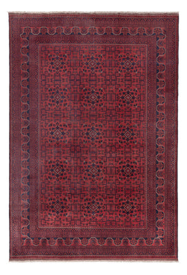 Tapis afghan - Kunduz - 286 x 200 cm - rouge foncé