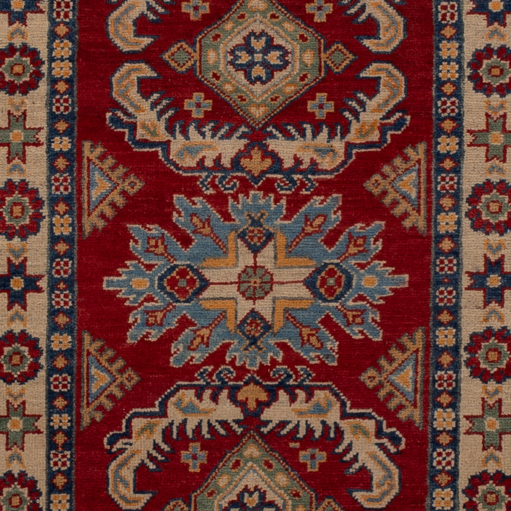 Läufer Ziegler - Kazak - 303 x 83 cm - dunkelrot