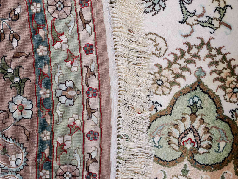 Tapis en soie - Soie chinoise ronde  - 303 x 303 cm - beige