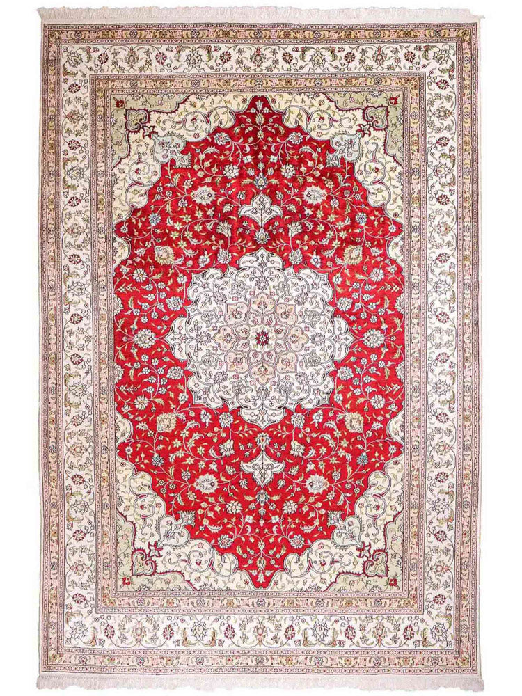 Seidenteppich - China Seide - 276 x 182 cm - rot