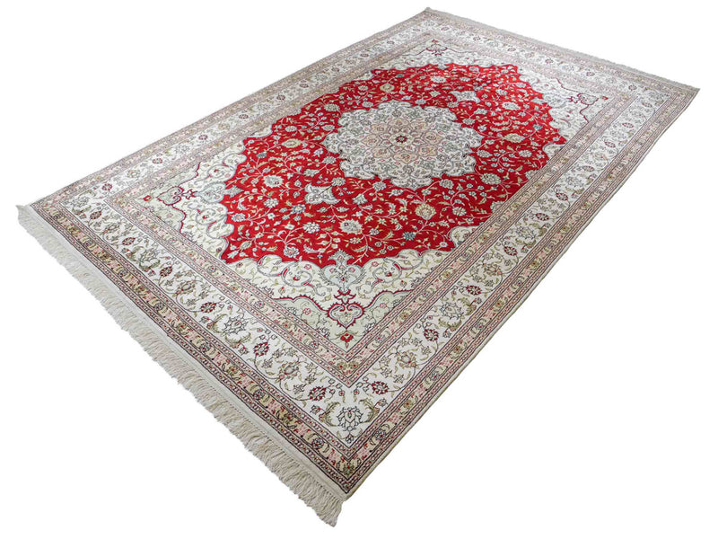 Seidenteppich - China Seide - 276 x 182 cm - rot