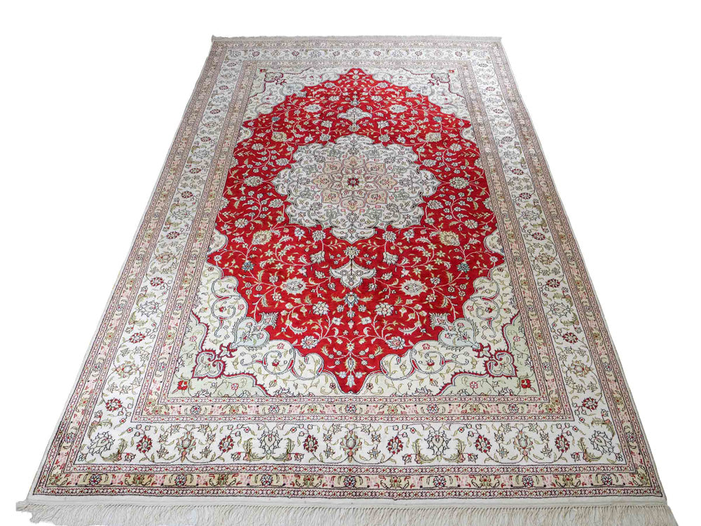 Seidenteppich - China Seide - 276 x 182 cm - rot