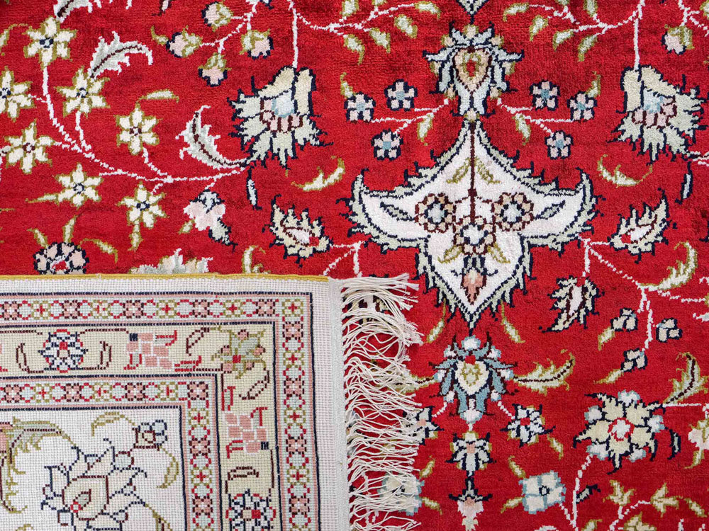 Seidenteppich - China Seide - 276 x 182 cm - rot