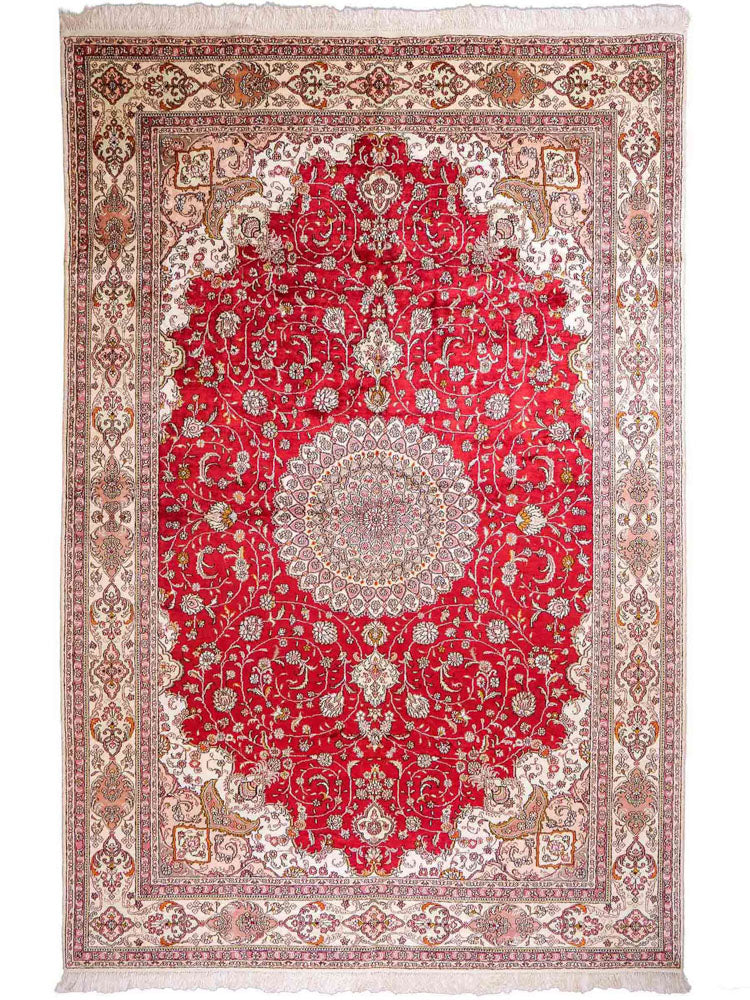 Tapis en soie - Soie chinoise - 278 x 183 cm - rouge