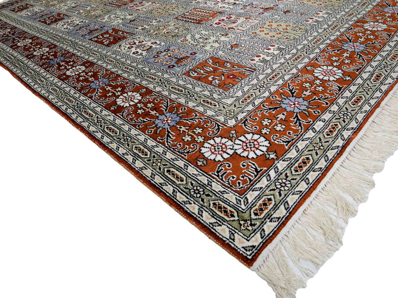 Seidenteppich - China Seide - 268 x 181 cm - hellgrau