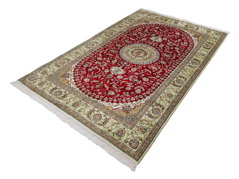 Tappeto di seta - seta cinese - 240 x 153 cm - rosso