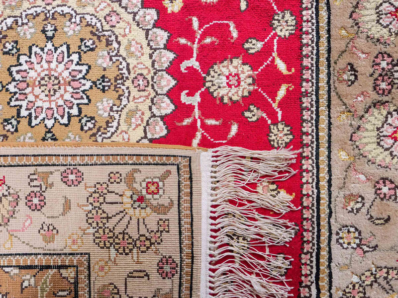 Seidenteppich - China Seide - 121 x 78 cm - rot