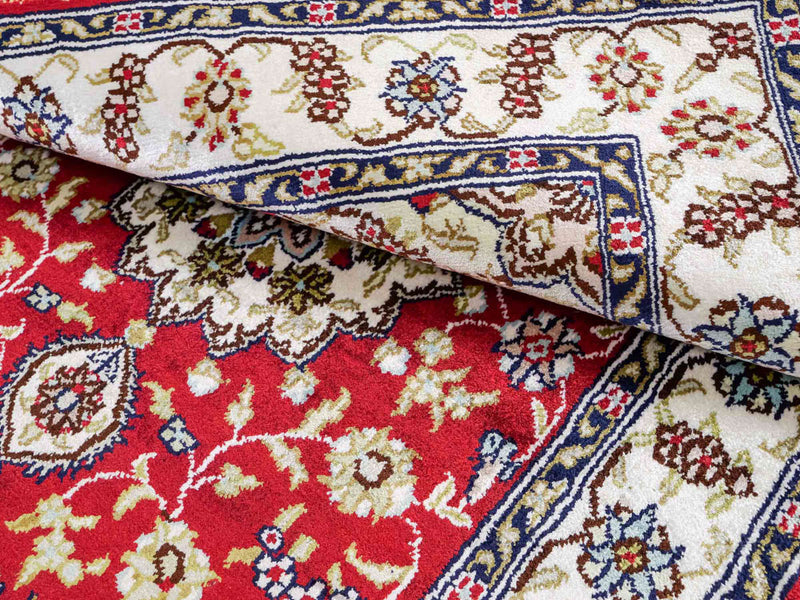 Seidenteppich - China Seide - 89 x 60 cm - rot