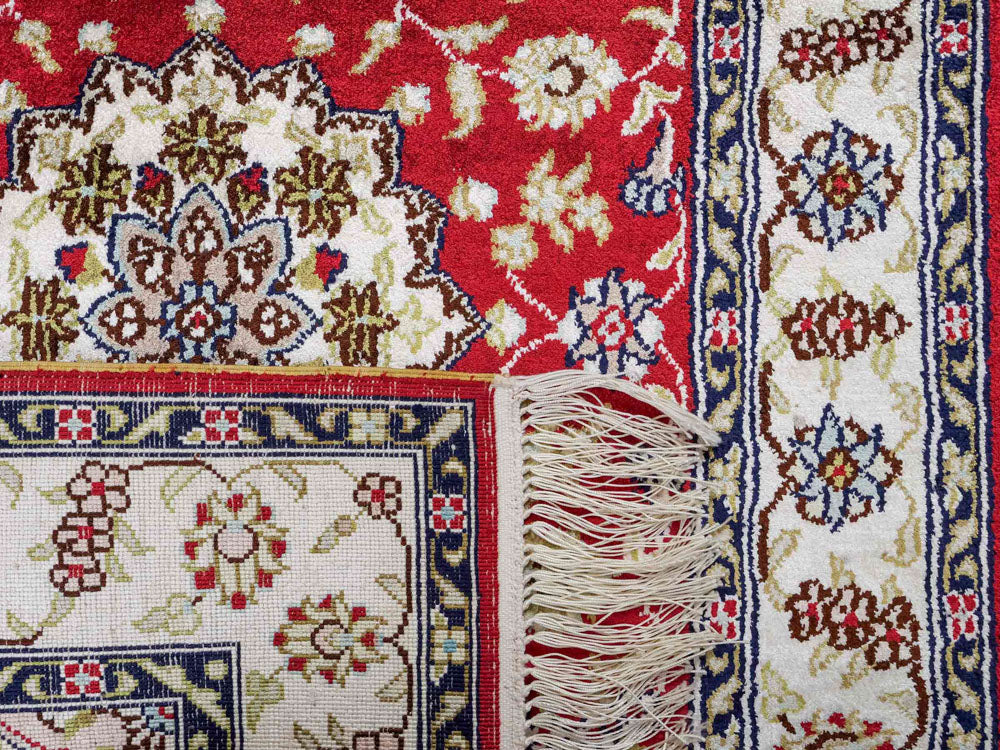 Seidenteppich - China Seide - 89 x 60 cm - rot