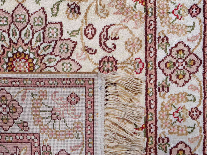 Seidenteppich - China Seide - 89 x 60 cm - hellbeige