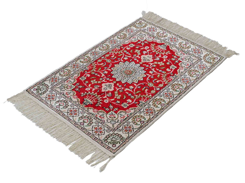 Seidenteppich - China Seide - 89 x 62 cm - rot