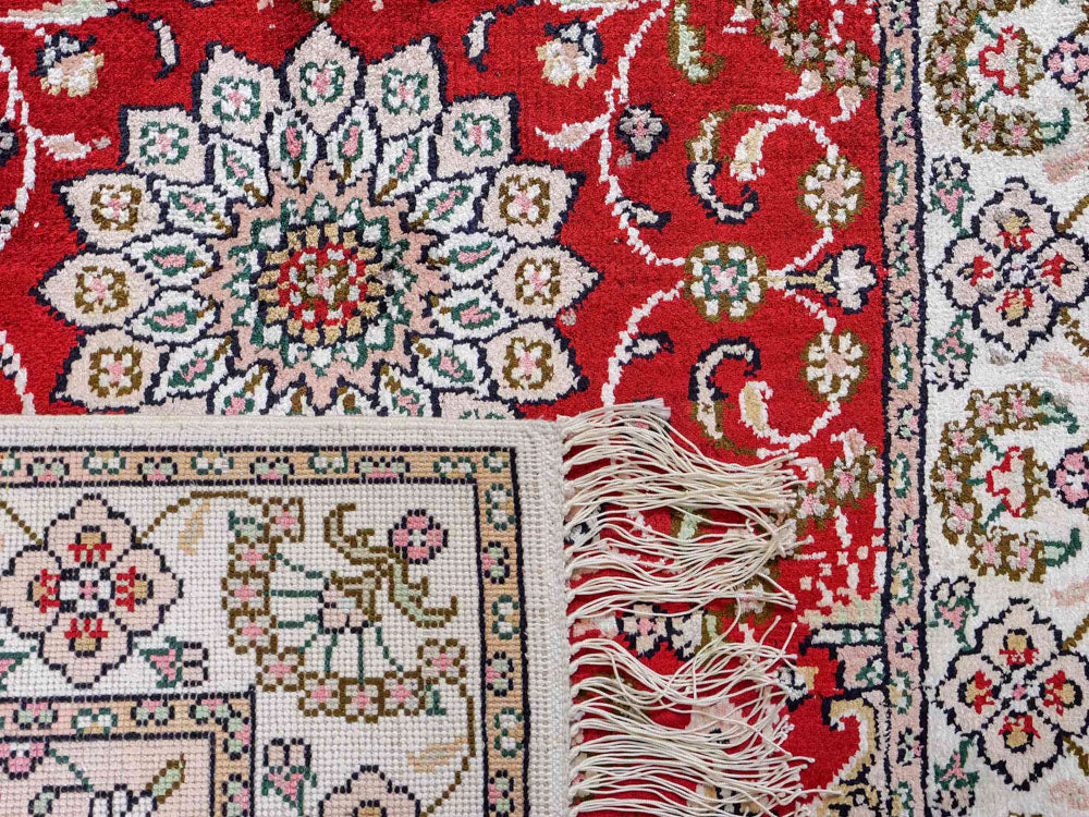 Seidenteppich - China Seide - 89 x 62 cm - rot