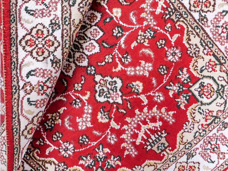 Tappeto di seta - seta cinese - 91 x 62 cm - rosso