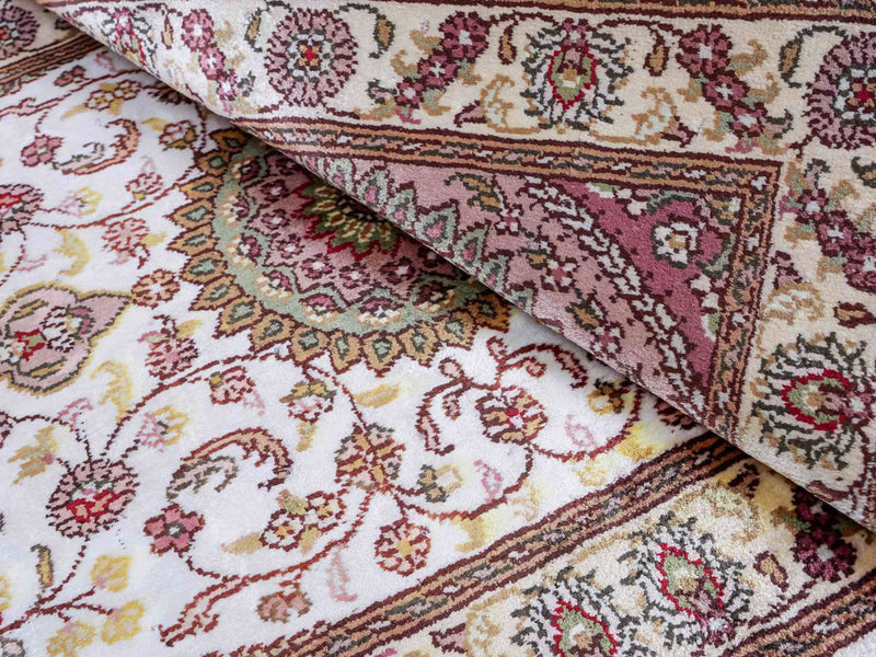 Tapis en soie - Soie chinoise - 90 x 59 cm - crème