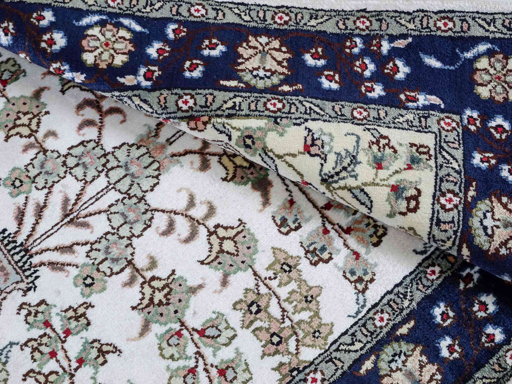 Tapis en soie - Soie chinoise - 90 x 62 cm - crème