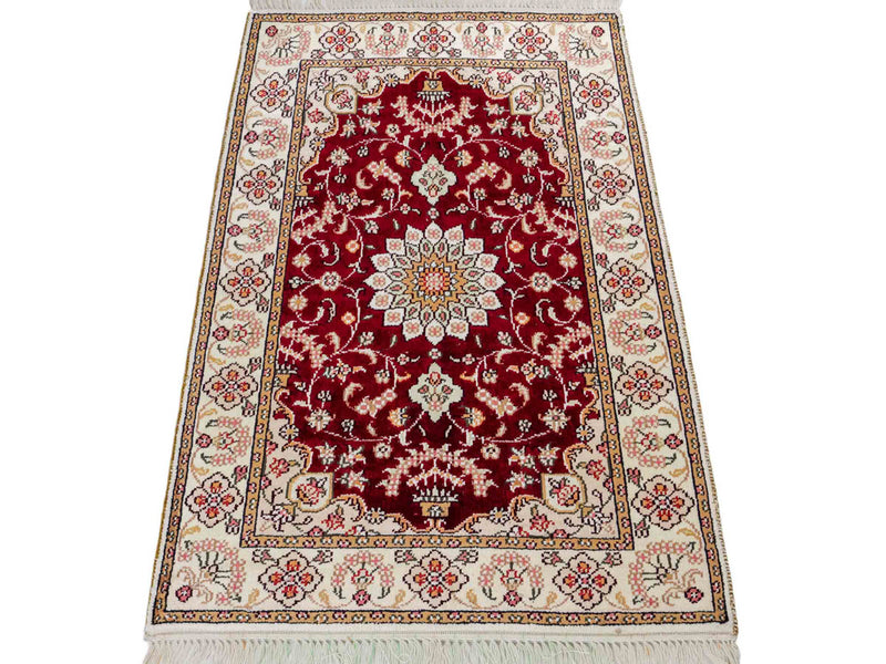 Seidenteppich - China Seide - 90 x 63 cm - dunkelblau