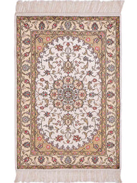 Seidenteppich - China Seide - 91 x 61 cm - beige