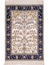Seta cinese Tappeto 62x90cm - Tappeto orientale - beige - Rettangolo / Beige / 62 x 90 cm Rettangolo