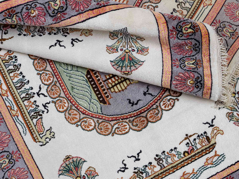 Seidenteppich - China Seide - 123 x 91 cm - beige