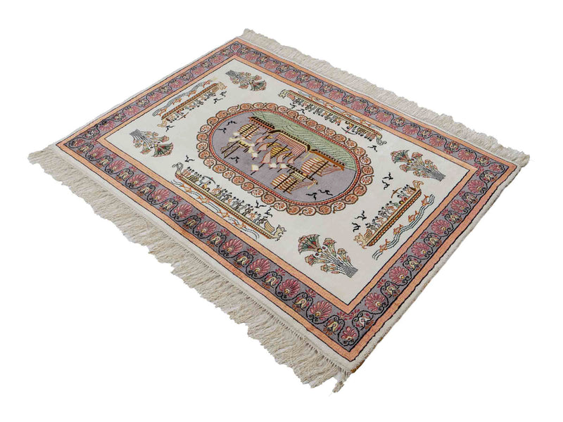 Seidenteppich - China Seide - 123 x 91 cm - beige