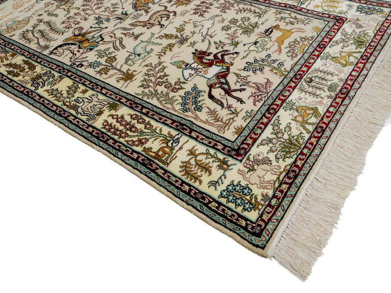 Seidenteppich - China Seide - 150 x 88 cm - beige
