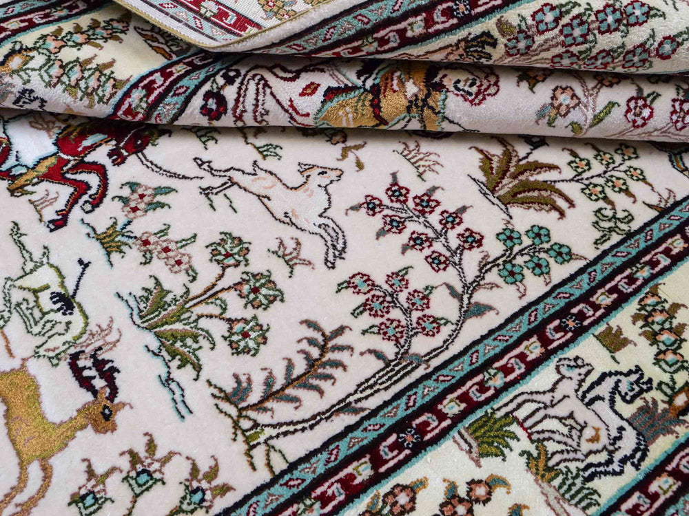 Seidenteppich - China Seide - 150 x 88 cm - beige