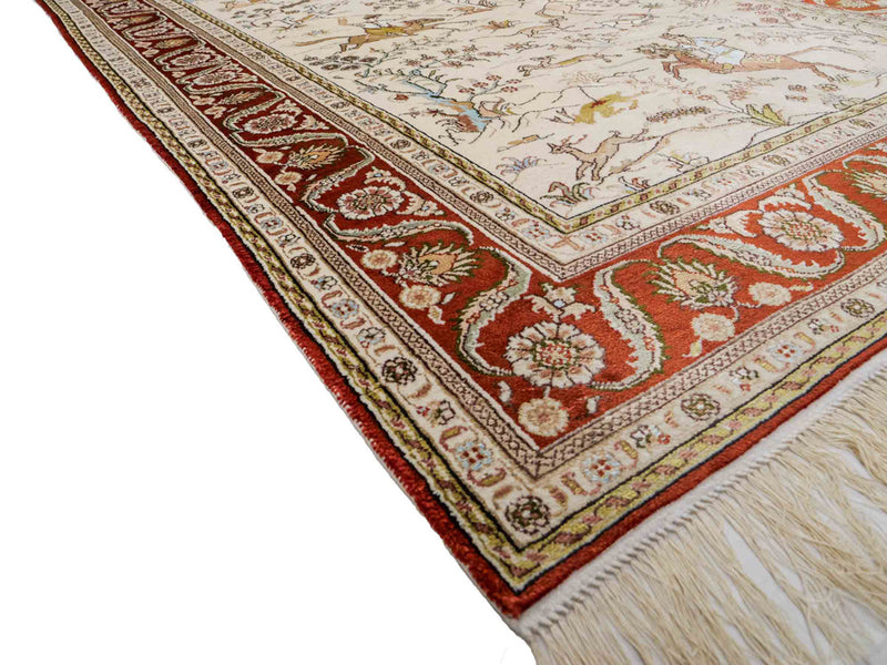 Seidenteppich - China Seide - 178 x 123 cm - beige