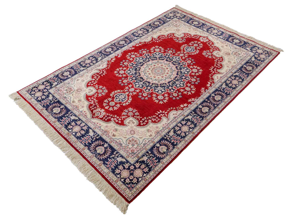 Seidenteppich - China Seide - 186 x 121 cm - rot