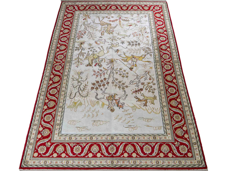 Seidenteppich - China Seide - 183 x 124 cm - beige