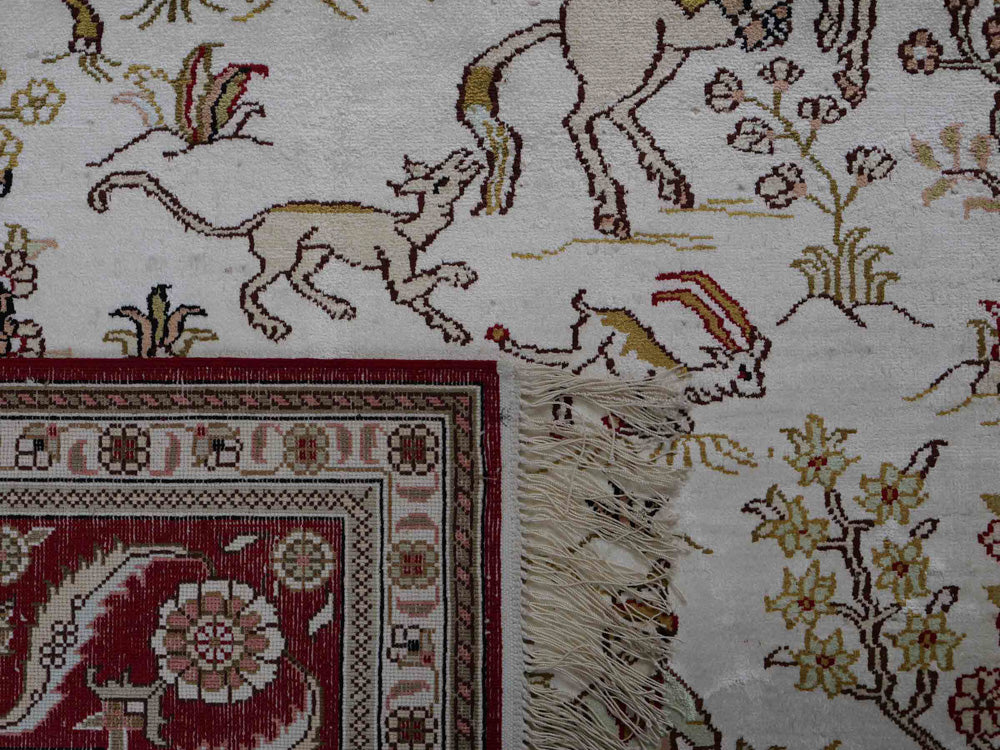 Seidenteppich - China Seide - 183 x 126 cm - beige