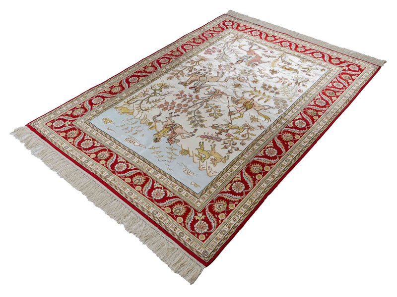 Seidenteppich - China Seide - 176 x 124 cm - beige