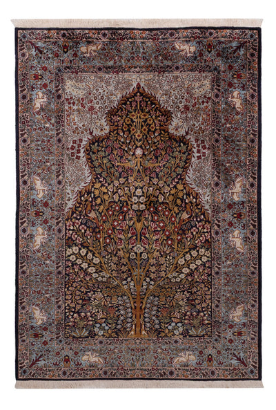 Tapis en soie du Cachemire Tapis 122x185cm - Tapis oriental