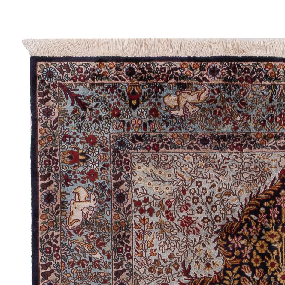 Seta del Kashmir Tappeto 185x122cm - Tappeto orientale